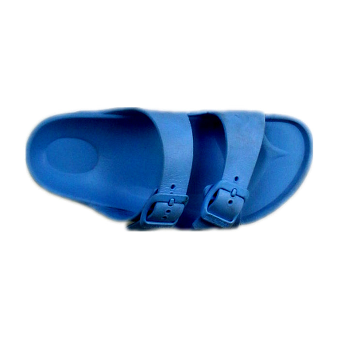 A Blue Sandals from Birkenstock in size 7Y for neutral. (Front View)