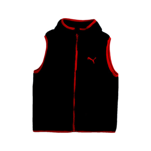 A Black Outerwear Vests from Puma in size 5T for boy. (Front View)