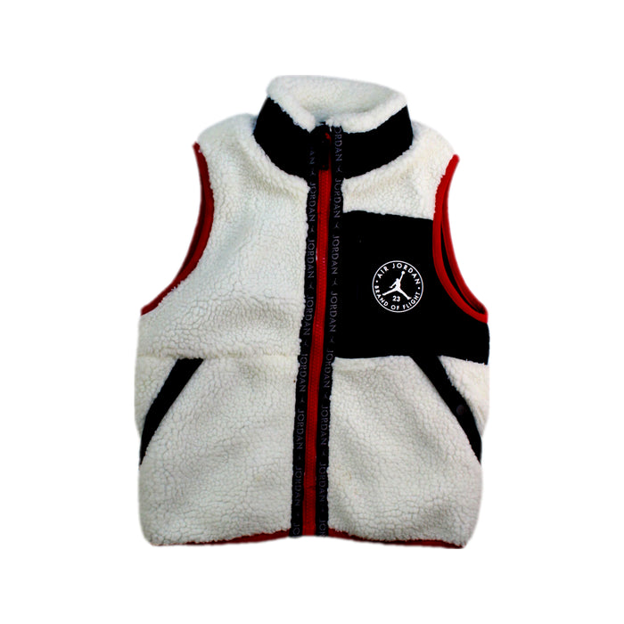 A White Outerwear Vests from Air Jordan in size 5T for boy. (Front View)