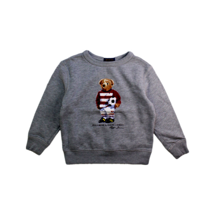 A Grey Crewneck Sweatshirts from Polo Ralph Lauren in size 3T for boy. (Front View)