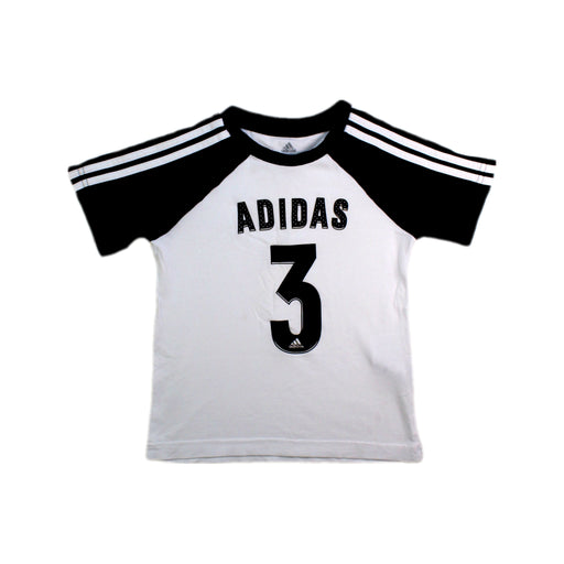 A Black Short Sleeve T Shirts from Adidas in size 18-24M for boy. (Front View)