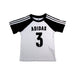 A Black Short Sleeve T Shirts from Adidas in size 18-24M for boy. (Front View)