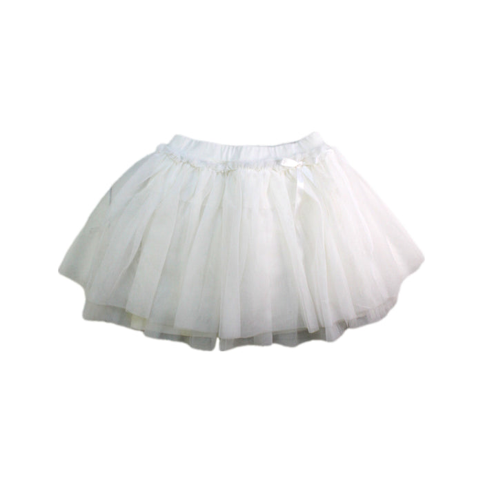 A White Tulle Skirts from Momonittu in size 6T for girl. (Front View)