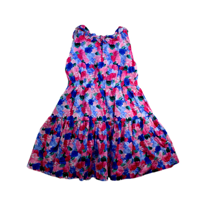 A Multicolour Sleeveless Dresses from Mayoral in size 7Y for girl. (Back View)