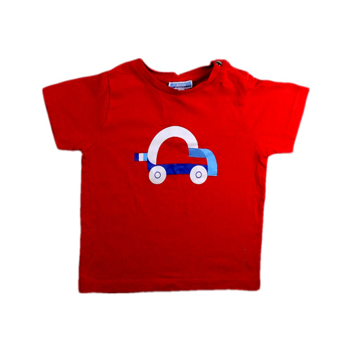 A Red Short Sleeve T Shirts from Jacadi in size 3T for boy. (Front View)