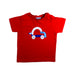 A Red Short Sleeve T Shirts from Jacadi in size 3T for boy. (Front View)
