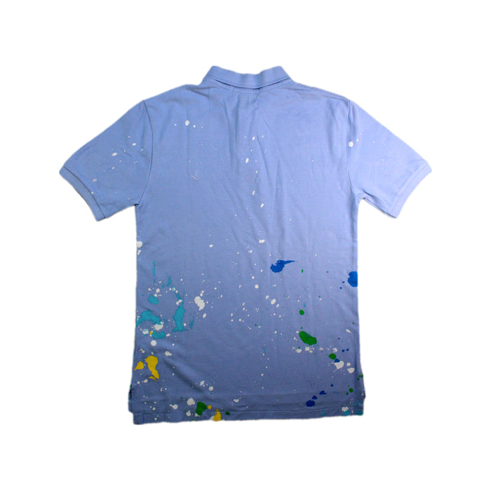 A Blue Short Sleeve Polos from Polo Ralph Lauren in size 10Y for boy. (Back View)