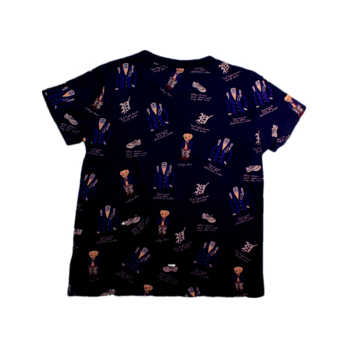 A Navy Short Sleeve T Shirts from Polo Ralph Lauren in size 5T for boy. (Back View)