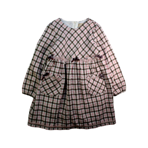 A Pink Long Sleeve Dresses from Chickeeduck in size 7Y for girl. (Front View)