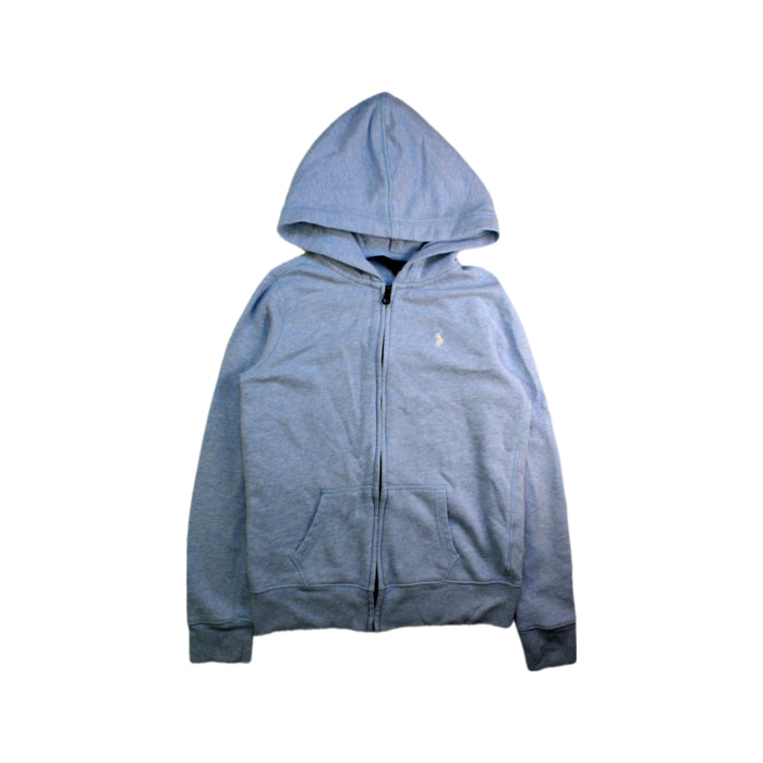 A Blue Zippered Sweatshirts from Polo Ralph Lauren in size 12Y for neutral. (Front View)