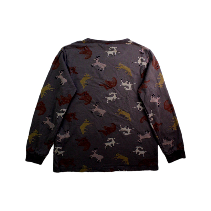 A Grey Long Sleeve T Shirts from Petit Bateau in size 10Y for boy. (Back View)