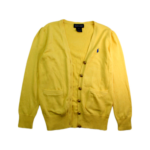 A Yellow Cardigans from Ralph Lauren in size 6T for girl. (Front View)