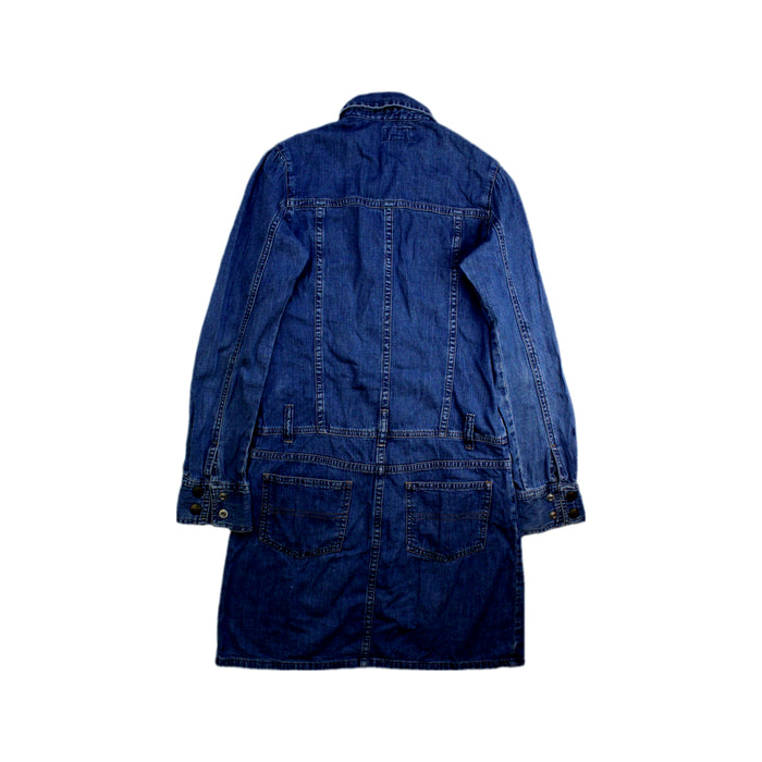 A Blue Long Sleeve Dresses from Polo Ralph Lauren in size 12Y for girl. (Back View)