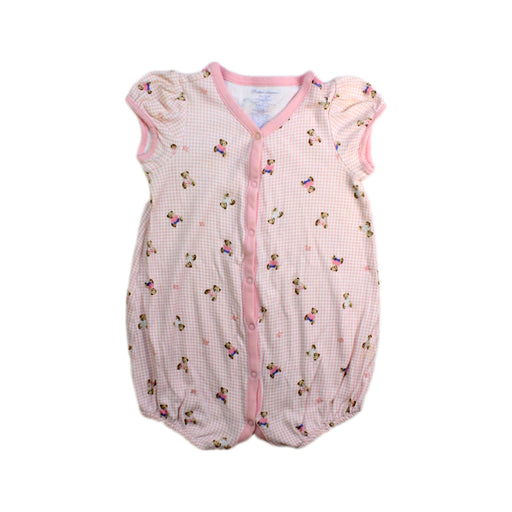 A Pink Short Sleeve Rompers from Ralph Lauren in size 6-12M for girl. (Front View)