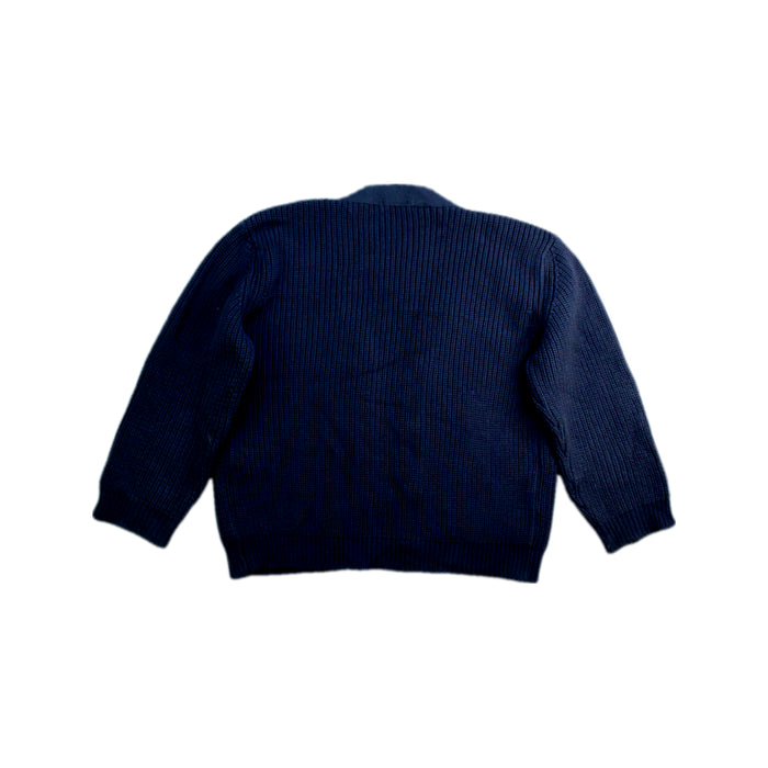 A Navy Cardigans from Laranjinha in size 4T for neutral. (Back View)