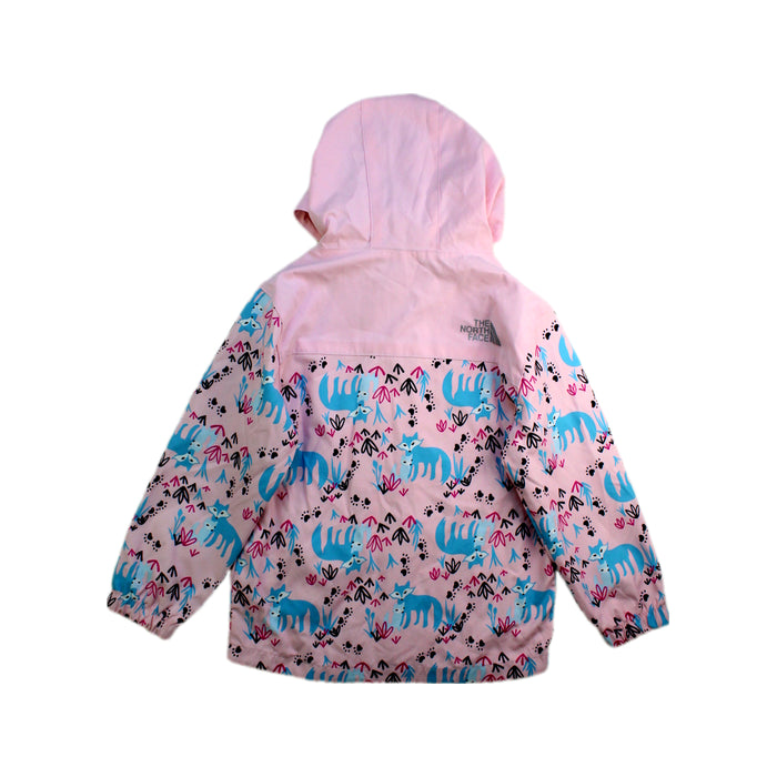 A Pink Rain Jackets from The North Face in size 4T for girl. (Back View)