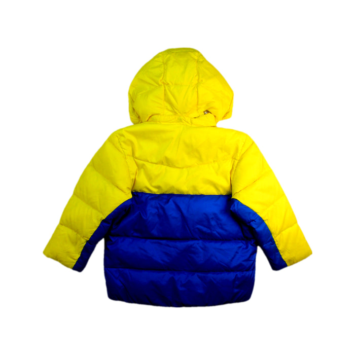 A Yellow Puffer/Quilted Jackets from Adidas in size 3T for boy. (Back View)