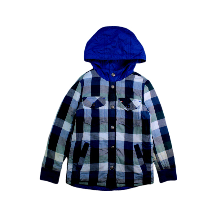 A Blue Lightweight Jackets from Tommy Hilfiger in size 6T for boy. (Back View)
