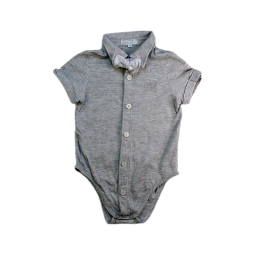 A Grey Short Sleeve Bodysuits from Nicholas & Bears in size 12-18M for boy. (Front View)