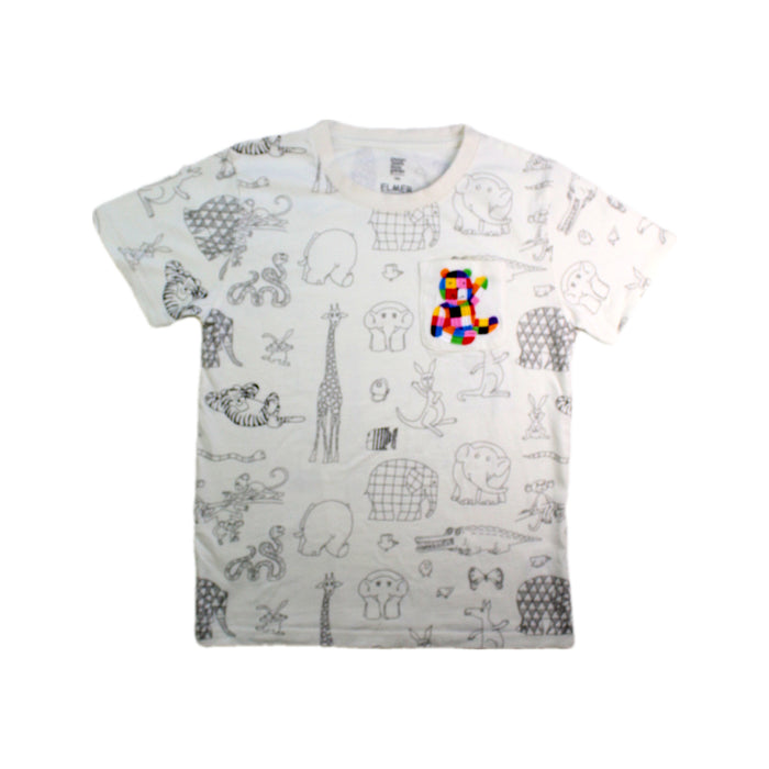 A White Short Sleeve T Shirts from Graniph in size 10Y for boy. (Front View)