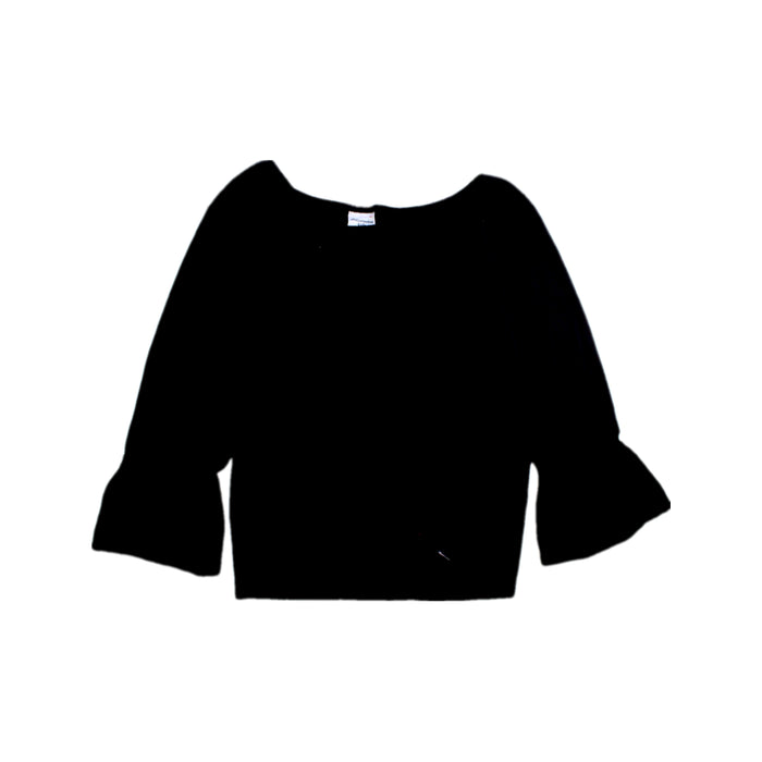 A Black Long Sleeve Tops from Abercrombie & Fitch in size 11Y for girl. (Front View)
