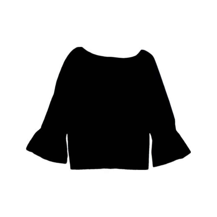 A Black Long Sleeve Tops from Abercrombie & Fitch in size 11Y for girl. (Back View)