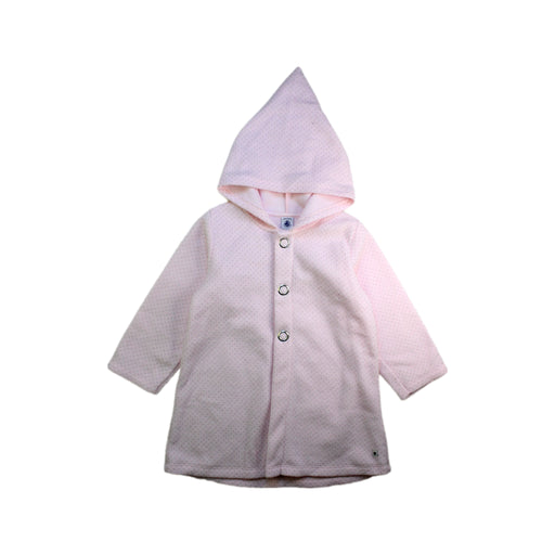 A Pink Lightweight Jackets from Petit Bateau in size 4T for girl. (Front View)