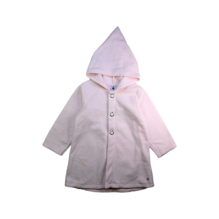 A Pink Lightweight Jackets from Petit Bateau in size 4T for girl. (Front View)