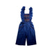 A Blue Long Overalls from Velveteen in size 4T for girl. (Front View)