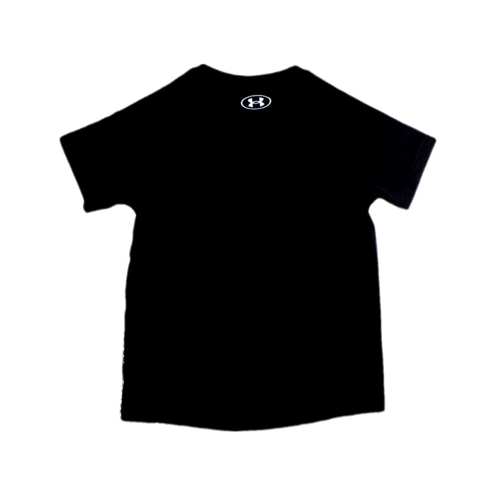 A Black Short Sleeve T Shirts from Under Armour in size 8Y for boy. (Back View)
