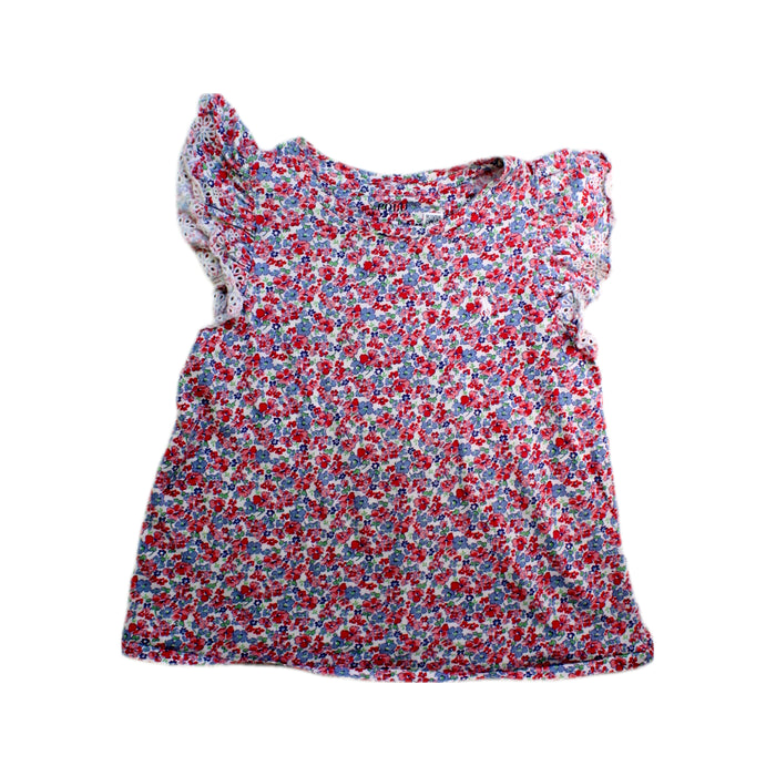 A Red Sleeveless Tops from Polo Ralph Lauren in size 7Y for girl. (Front View)