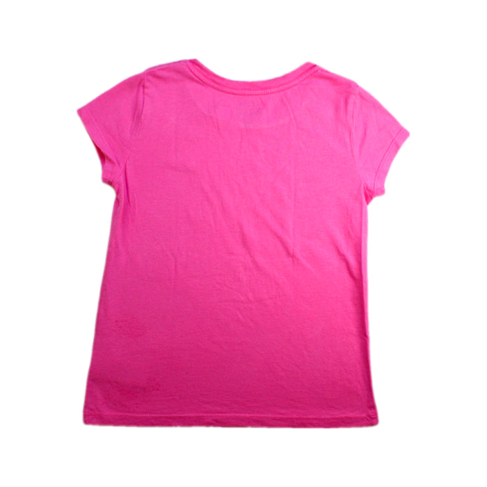 A Pink Short Sleeve T Shirts from Polo Ralph Lauren in size 7Y for girl. (Back View)