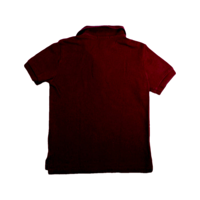 A Burgundy Short Sleeve Polos from Polo Ralph Lauren in size 4T for boy. (Back View)
