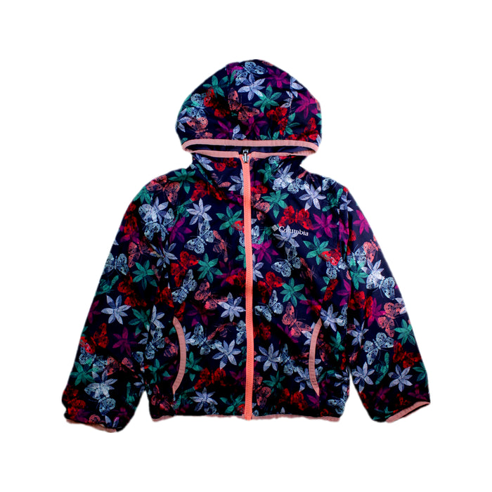 A Multicolour Rain Jackets from Columbia in size 6T for girl. (Front View)