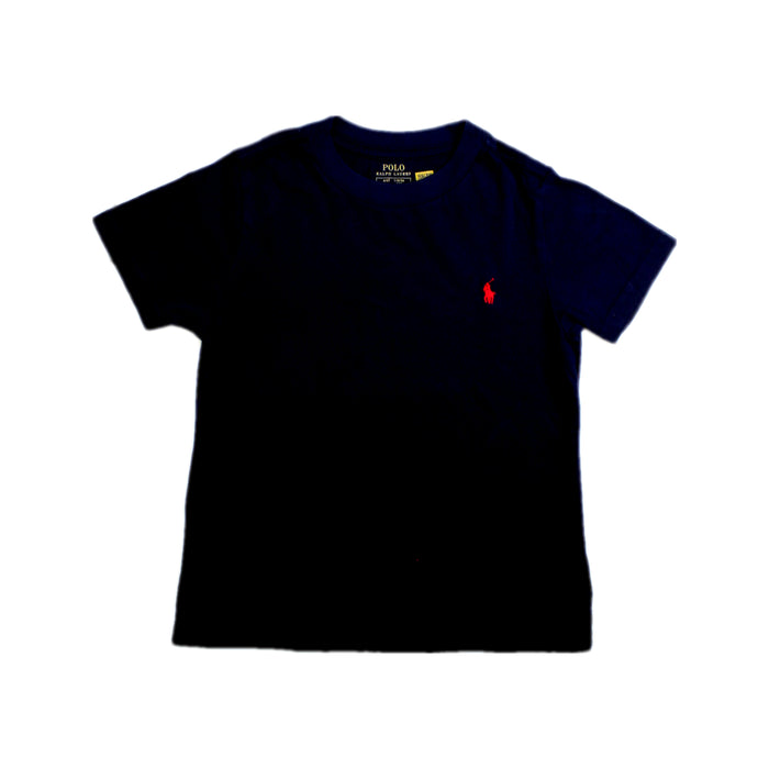 A Navy Short Sleeve T Shirts from Polo Ralph Lauren in size 4T for neutral. (Front View)