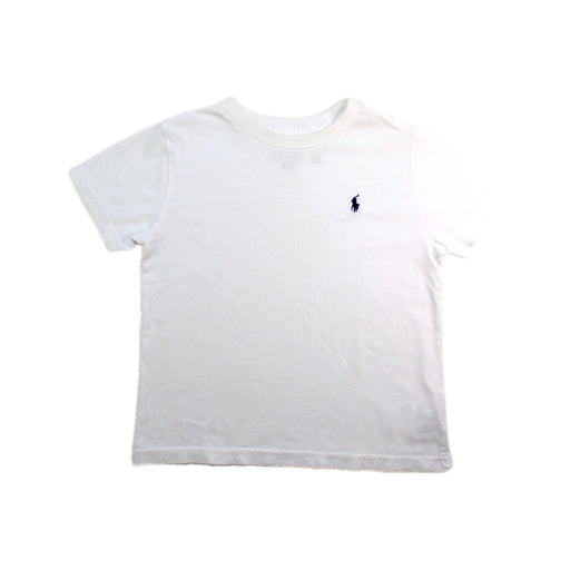 A White Short Sleeve T Shirts from Polo Ralph Lauren in size 4T for neutral. (Front View)
