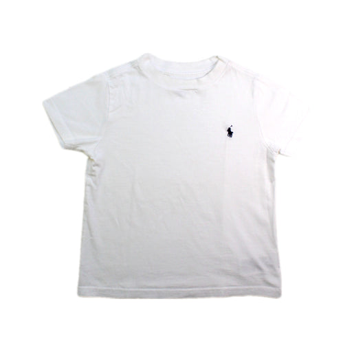 A White Short Sleeve T Shirts from Polo Ralph Lauren in size 4T for neutral. (Front View)