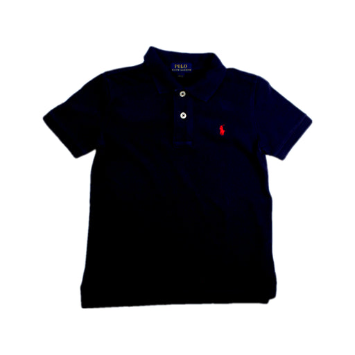 A Navy Short Sleeve Polos from Polo Ralph Lauren in size 4T for boy. (Front View)