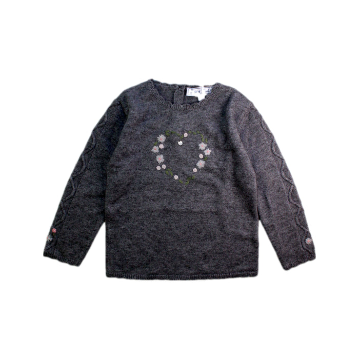 A Grey Knit Sweaters from Tartine et Chocolat in size 4T for girl. (Front View)