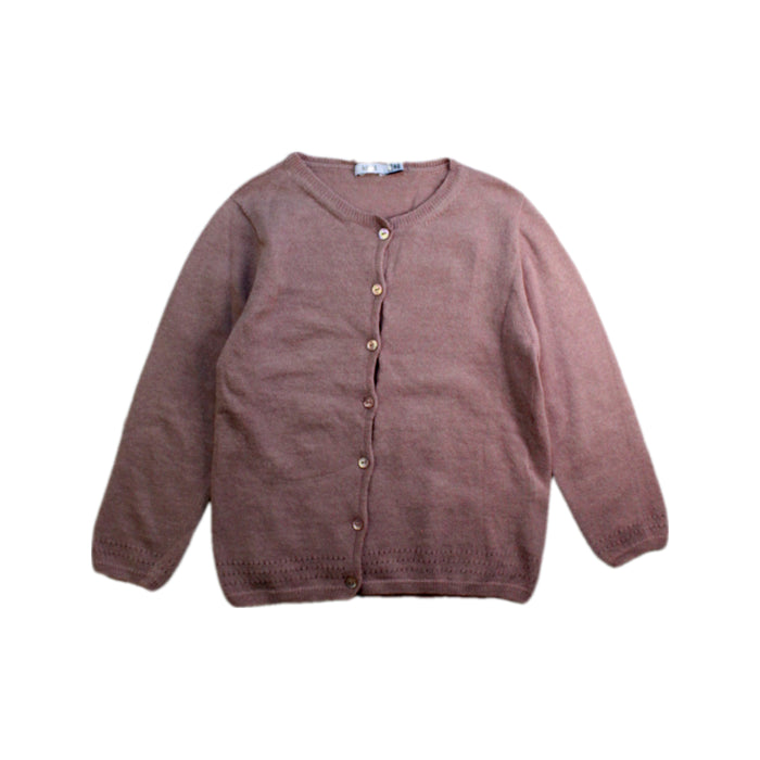 A Brown Cardigans from Knot in size 5T for girl. (Front View)