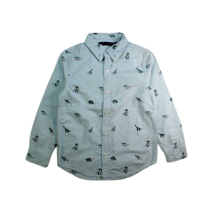 A Blue Long Sleeve Shirts from Janie & Jack in size 5T for boy. (Front View)