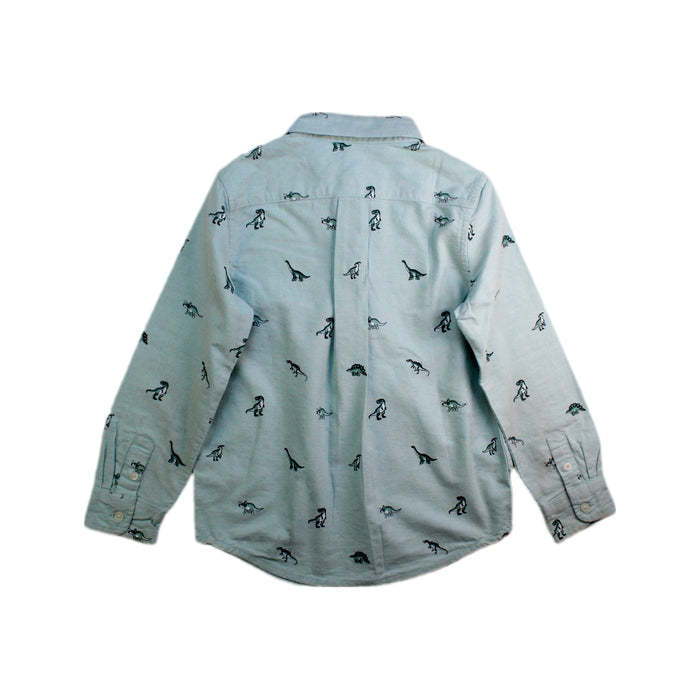 A Blue Long Sleeve Shirts from Janie & Jack in size 5T for boy. (Back View)