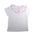 A White Short Sleeve Tops from Jacadi in size 6T for girl. (Front View)