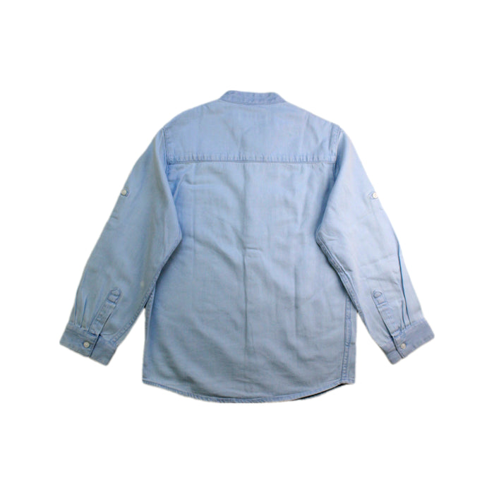A Blue Long Sleeve Shirts from Mayoral in size 5T for boy. (Back View)