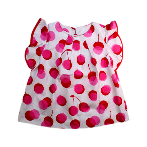 A Red Sleeveless Tops from Jacadi in size 5T for girl. (Front View)