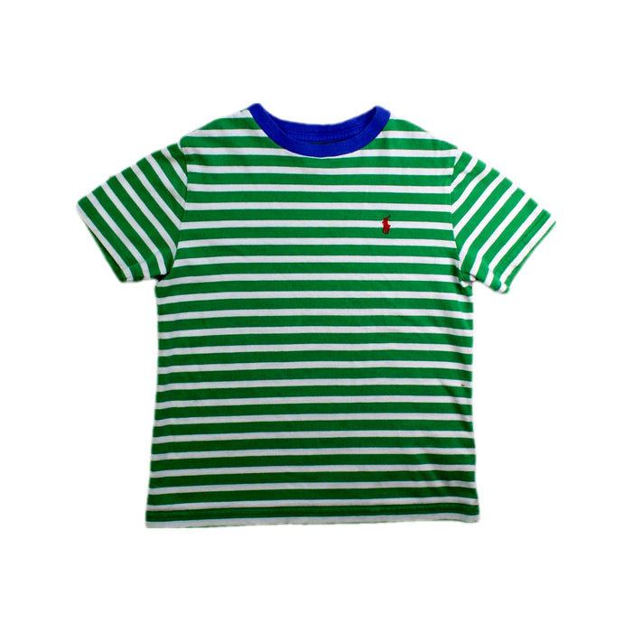 A Green Short Sleeve T Shirts from Polo Ralph Lauren in size 7Y for boy. (Front View)