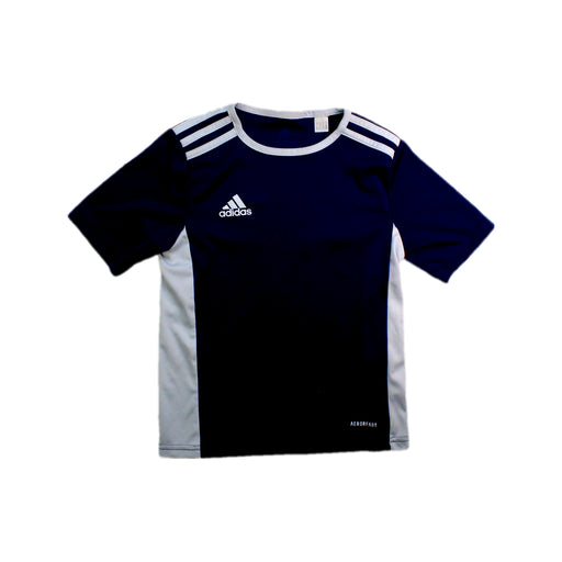 A Navy Active Tops from Adidas in size 7Y for girl. (Front View)