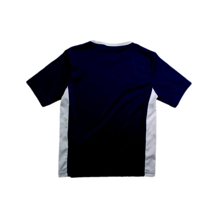 A Navy Active Tops from Adidas in size 7Y for girl. (Back View)