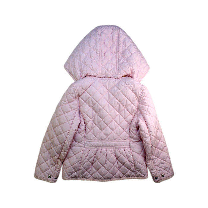 A Pink Puffer/Quilted Jackets from Polo Ralph Lauren in size 5T for girl. (Back View)