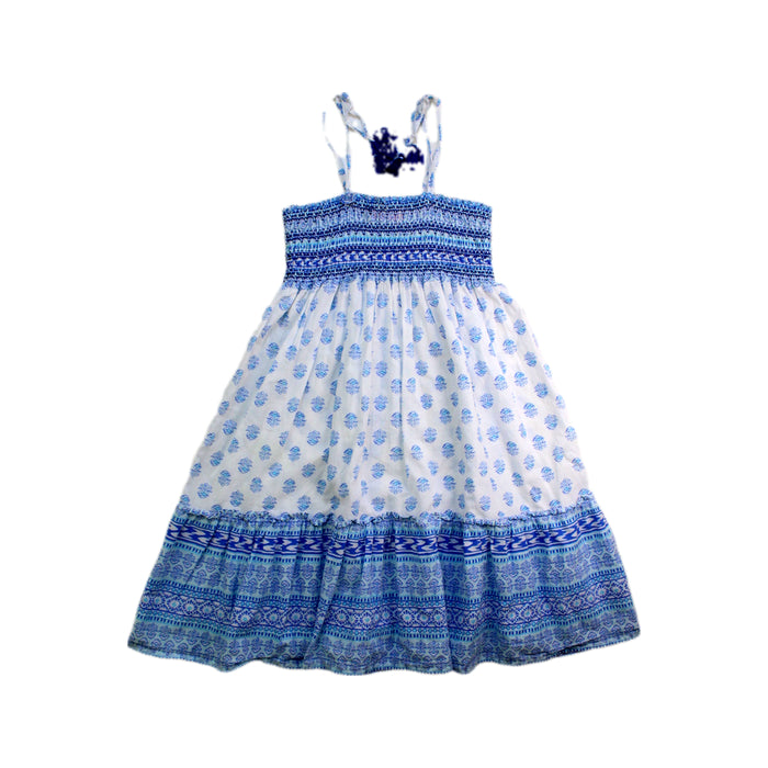 A Blue Sleeveless Dresses from Sunuva in size 5T for girl. (Front View)